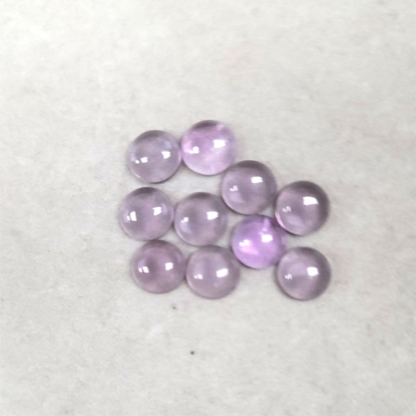 8MM ROUND CABOCHON CZ AMETHYST(10PCS/BAG)